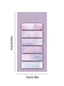 1 pieza/8 piezas Notas adhesivas de color degradado, pestañas de índice para carpeta/cuaderno, etiquetas adhesivas escribibles perfectas para indexar, marcar páginas, tomar notas, clasificar archivos, que ayudan a los estudiantes a organizar sus cuadernos y estudiar de manera eficiente - Unitalla - Ver 6