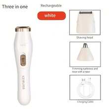 Máy cạo lông đa năng 3 trong 1 dành cho nữ, sạc USB, pin dung lượng lớn, thiết bị triệt lông vùng nách tại nhà, quà tặng cho nữ. - Nhiều màu - Xem 15