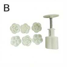 6/4/2pcs Set Of Chrysanthemum Rose Mooncake Molds, Hand Pressed, Non-Stick, Mung Bean Ice Cream, Cartoon Models, Baking Pastry Molds, Kitchen Tools - Multicolor - View 12