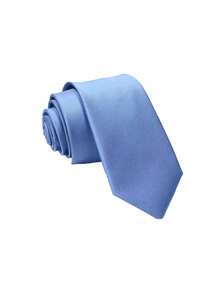 1pc Men's Light Blue Fine Striped Textured Lightweight Necktie, Suitable For School, Work, Daily Wear, And Holiday Occasions - Baby Blue - View 4