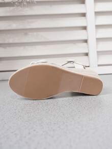 Sandal đế xuồng bằng dây rơm đan, nhiều màu sắc, kiểu dáng cổ điển, khóa cài, thoải mái, thời trang, thường ngày, thích hợp cho kỳ nghỉ, dành cho nữ. - Nhiều màu - Xem 8