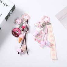 2 chiếc móc khóa hình bánh ngọt, bánh rán, bằng acrylic mô phỏng thực phẩm, dễ thương, dùng làm mặt dây chuyền túi xách hoặc móc chìa khóa. - Nhiều màu - Xem 4