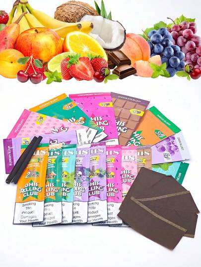 1 Stück fruchtduftende Zigarettenpapiere, tragbare Zigarrenpapiere, handgemachte Zigarettenpapiere, Raucherzubehör, ideal als Geschenk für Familie und Freunde, Urlaubsgeschenk, Weihnachten, Halloween, Valentinstag, Vatertag, Geburtstag, Party
