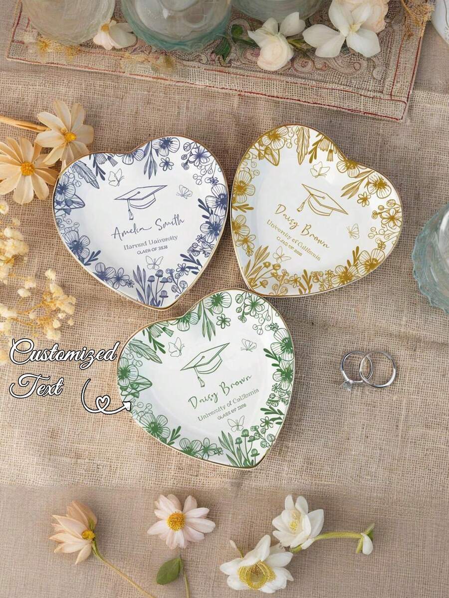 Customized Graduation Jewelry Dish,Graduation Gift,Personalized Graduation Jewelry Dish,Graduation Trinket Dish,Ring Dish For Graduation,Graduation Gifts For Daughter,Gift For Best Friend. - Multicolor - View 1