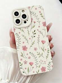 Flower 1pc Thick Shockproof Printed Phone Case, For IPhone 16/11/16 Pro/16 Plus/16 Pro Max/15 Pro Max/13/14/12 - Multicolor - View 3