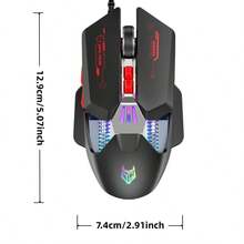 APAYADO T4 Wired Gaming Mouse / Lightweight Paracord Cable / USB Interface / RGB Backlight / Suitable For Gamers & Office Use - View 8