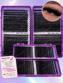 621 Series Synthetic Eyelash Set, 800/740/720 Pieces, D-Curl 10D+20D+30D+40D/50D+60D+80D+100D/80D+100D+120D+150D - Handmade High-Quality D-Curl Synthetic Eyelashes, Natural Curl, Personalized Eyelash Set - Reusable, Lightweight And Easy-To-Use Eyelashes, Eyelash Extension, Natural Lashes, Extra-Long Eyelash Extension - D - 查看 3