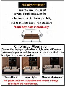 1件装柔软雪尼尔沙发垫套，四季通用沙发座垫保护套，现代简约防滑沙发套，防尘可水洗，清新时尚，宠物友好，适用于卧室、办公室、客厅组合家具，L型沙发和1/2/3/4座沙发 - 卡其色 - 查看 12