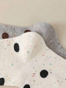 4 đôi tất nữ chấm bi lưới viền bèo nhún thời trang thoải mái thoáng khí dài đến giữa bắp chân - Nhiều màu - Xem 10