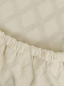 1 pieza Funda de silla de patchwork de jacquard con rombos, ¡mismo estilo que los influencers! Decoración de contraste de color retro para refrescar, ajuste ceñido y elástico para crear ambiente de comedor, recomendado para renovación de alquileres - Multicolor - Ver 7