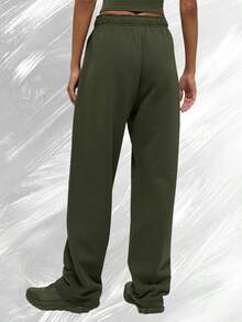Accolade Straight Leg Sweatpant - Green Olive - View 2