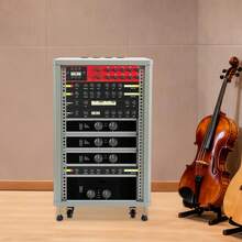 ZhdnBhnos DJ Mixer Stand Audio Rack With 4 Wheels,18U Stereo & Server Rack,Rolling Network Cabinet,Open Frame For Audio Video Music Recording Stage Stereo Equipment (18U) - Variant,6 - View 2