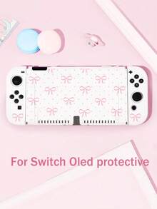 2025 配件，可爱的蝴蝶结设计，兼容 Switch NS/Switch OLED 保护套、收纳袋、游戏卡包，兼容 Switch 玩家的最佳礼物，情人节浪漫礼物 - 彩色 - 查看 12