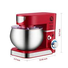 THREEKEY 1pc  Stand Mixer, 5.5 Qt Tilt-Head Electric Household Stand Mixer - 650W 6-P Speed, Multifunctional Kitchen Stand Up Mixer With Dough Hook, Whisk, Food Beater And Butter Beater(US Plug) - 美規A型插(110-127V) - 查看 10