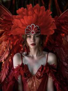 1件羽毛头饰，舞台表演化妆舞会角色扮演配饰 - A - 查看 6