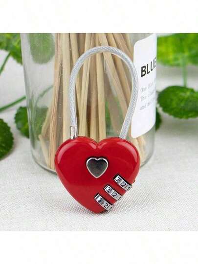 Love Shaped Password Lock, Mechanical Password Padlock, Multifunctional Heart Lock Suitcase Luggage Travel Backpack School Gym Storage Cabinet Lock For Gym Luggage Bag Zinc Alloy Heart-Shaped Couple Conjoined Lock Number Trolley Case Lock-Halloween,Christmas,Fall,Winter, Supplies, M34UValentine's Day Gift For Her