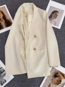 新款秋季女士个性化白色西装外套。这款西装外套融合了时尚风格和阳光气息，适合约会、派对、婚礼和节日庆典，也可作为女士外套穿着，尤其适合圣诞节、春季、情人节、狂欢节、海滩和生日等场合。 - 白色 - 查看 7