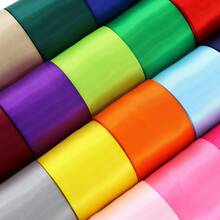 Wide Solid Color Double Sided Polyester Satin Ribbon 20 Colors X 2 Yard Each Total 40 Yards Per Package - 20 Colors - View 2