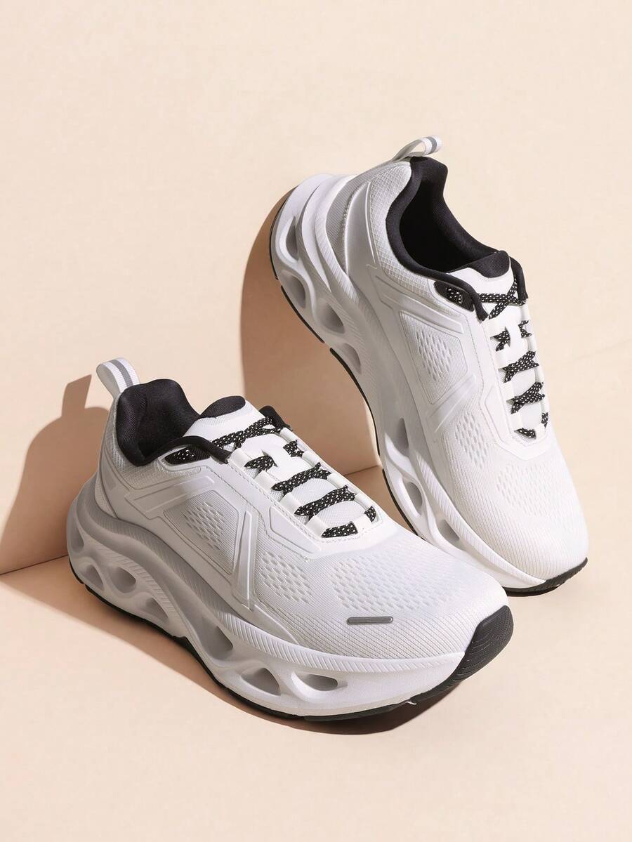 Men's Comfortable & Breathable Walking Running Tennis Shoes Nighttime Visibility MovePropel Athletic Gym Workout Jogging Cross Training Fashion Sneakers - 白色 - 查看 1