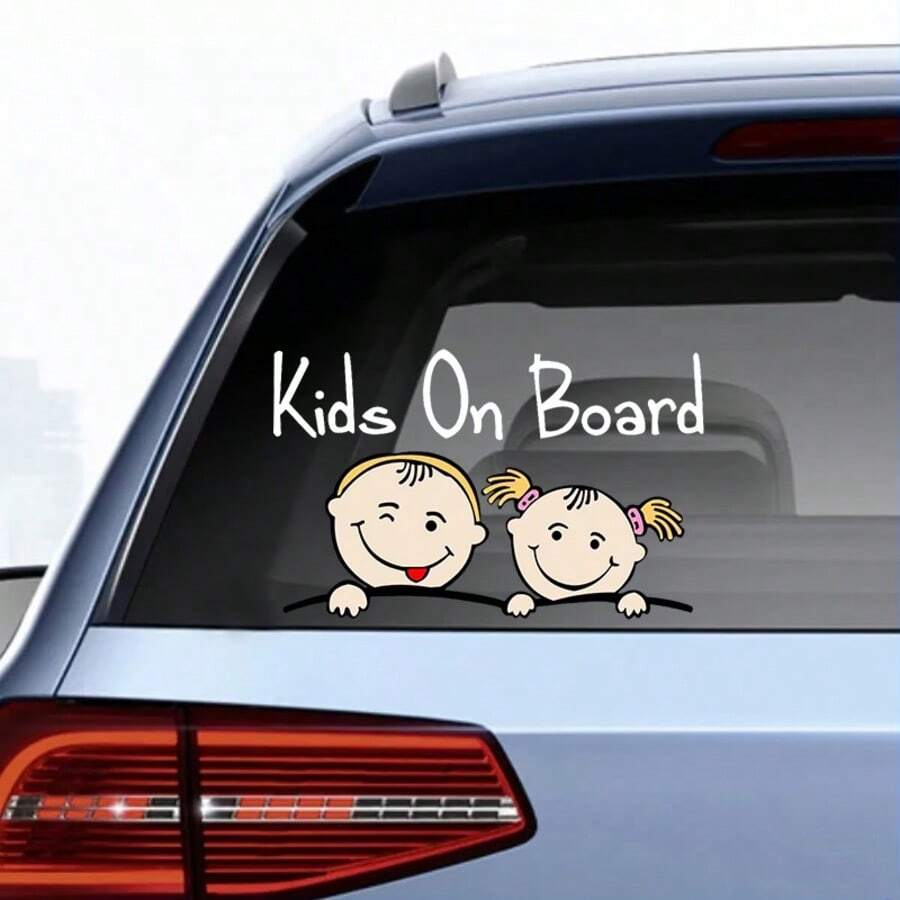 1 buah Stiker Mobil, Stiker Mobil Tahan Air untuk Anak/Bayi di Dalam Mobil, Stiker Dekorasi Mobil, Cocok untuk Stiker Dekorasi Jendela Mobil, Truk, Bumper, Stiker Mobil Bayi - MultiWarna - View 1
