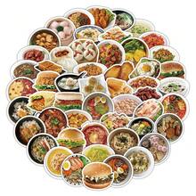 60 Peças Adesivos Realistas de Deliciosos Lanches - Enfeites Temáticos de Comida Saborosa para Artesanato DIY e Embrulho de Presentes - 60 peças - Visão 5