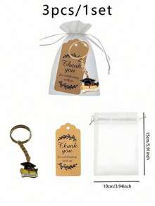 30pcs/15pcs Graduation Commemorative Keychains - Metal Inspirational Keychains With Thank You Cards, Unisex 2026 Graduation Keychains Suitable For Various Graduation Occasions, Carnival Themed Special Function Souvenirs, Rectangular Cute Alloy Oil Drop Graduation Cap Keychains, Graduation Ceremony Gifts, Graduation Season, Graduation Gifts - Multicolor - View 10