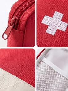 Portable First Aid Kits Organized Compartments For Instant Pill Retrieval Sleek Zip-Around Trauma Kit For Adventure Seekers Hikers Families International Travelers Students Moisture-Proof Canvas Medicine Bag Ideal For Keeping Medication During Outdoor Trips Pill Box Organizer Travel Bags Travel Must Haves Cruise Vacation Beach Camping Essential Accessories - Multicolor - View 8