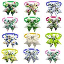5pcs/Set Random Style Pet Spring Bow Tie Flower Pattern Pearl Rhinestone Dog Grooming Accessories - Multicolor - View 8
