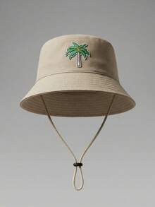 1pc 2-6Y Toddler Boys' Coconut Tree Bucket Hat, Cute Summer Sun Hat, Lightweight Quick Dry Soft Material, One Size Fits Most, Washable For Beach, Outdoor Play, Camping - 1PC - View 14