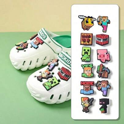 Cartoon TV Series Themed Shoe Decorations, Fun DIY Sandal Charms, Gift For Boys And Adults For Christmas
