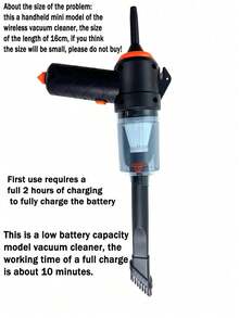 Mini Portable Car Wireless Handheld Vacuum Cleaner, Rechargeable, With Emergency Functions: Seatbelt Cutter, Window Breaker, Car Cleaning Kit, Suitable For Car, Home, Office, Pets - Multicolor - View 8