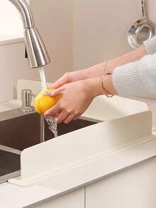 1个吸盘式水槽防溅罩，易清洁柔软硅胶垫，经典设计，保护衣物和台面免受水溅，适用于厨房浴室 - 彩色 - 查看 10