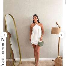 Women's Wrap Tank Top With Tie Neckline, Flare Style, Dune Fabric - 白色 - 查看 2