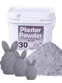 500g/1000g/1500g High Density Gypsum Powder, Suitable For DIY Sculpture Molds, Vase Making, Casting Production, Bucket Packed Gypsum Powder, 4.4lbs/6lbs/7lbs - Plaster Powder - View 3