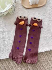1/4 Pair Spring/Summer New Quirky Abstract Clownfish Mid-Calf Socks - Multicolor - View 13