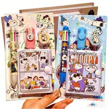 Bộ quà tặng văn phòng phẩm chủ đề Snoopy gồm bút bi và sổ tay, đồ dùng học tập thiết yếu cho học sinh, quà tặng ngày lễ mùa xuân và lễ Phục sinh, tuyệt vời cho các buổi lễ trong lớp học (kiểu ngẫu nhiên). - Nhiều màu - Xem 6