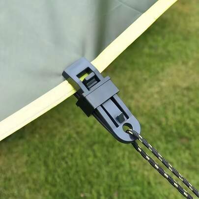 24 pezzi 7,8 cm x 2,8 cm Multi-funzionali Resistenti al vento Impermeabili Anti-scivolo Riutilizzabili Regolabili Clip di fissaggio con presa forte per tende, teli parasole, accessori da campeggio essenziali. Fissatori per teli da picnic, usati per fissare parasole e reti, clip per reti parasole da patio, fibbie di fissaggio per tende
