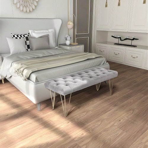 Entrance Bench/Shoe Bench With Velvet Cover, Grey, 116x44.5x49cm, Ideal For Hallway & Entryway - Grey - View 1