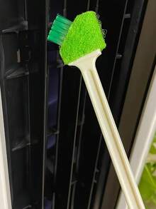 Bộ 1/2/4 chiếc bàn chải vệ sinh khe hở 2 trong 1 - Dụng cụ hai đầu cán dài với lông bàn chải và miếng cọ rửa, lý tưởng cho bếp, cống rãnh và các khe hở nhỏ. - A - Xem 3
