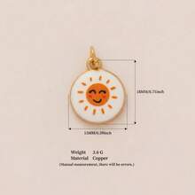 1件 Ings 风格手绘吊坠饰品，14k 铜材质，包含太阳、月亮、小鸟、红靴子、草莓、花朵、黄瓜、心形、芒果等图案元素。防水防褪色，小众高端，适合女性或情侣佩戴，可作为手链吊坠、珠宝吊坠、项链吊坠、夏季珠宝设计、手机链吊坠、钥匙扣吊坠等饰品。 - 彩色 - 查看 18