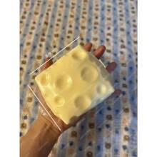 1pc Squishies Toys, Cheese Squishy Toys With Slow Rising Food Squishies Style, Cheese Shaped Cube Block Squeeze Toy, Soft Squishy Finger Squeeze Toy Stress Ball, Stress Relief Toy Gift - Multicolor - View 2