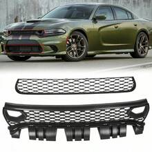 For 2015-23 DODGE CHARGER RT SCAT PACK SRT STYLE Front Upper + Lower Grille Kit - Default - View 8