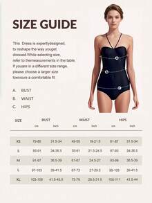 Women's Pleated Elegant Waist Cinched Cocktail Party Dress - Burgundy - View 5