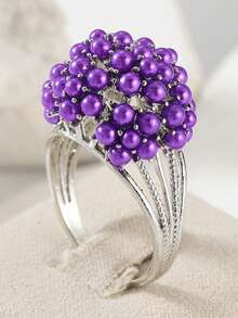 Fashionable, Elegant And Unique Floral Ring For Women, Ideal For Parties, Weddings And Anniversaries, A Exquisite Jewelry Gift - Silver - View 11