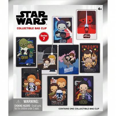 StarWars 1 PC STAR WARS Officially Licensed Blind Box 3D Figurine Bag Clip Charms Anime Figure Keychain Anime Collector Kering Backpack Decor Collectible Characters Set Gift