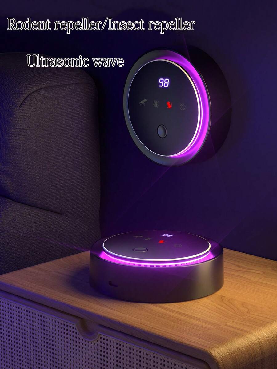1个超声波驱虫器，超声波驱蚊器，驱鼠器，室内电子驱虫器，室外电子驱蚊驱虫器 - 有效控制室内害虫，适用于家庭、厨房、办公室、酒店和仓库 - 消灭跳蚤、昆虫、蚊子、老鼠、蜥蜴、蜘蛛、蚂蚁、蟑螂，夏季必备 - 彩色 - 查看 1