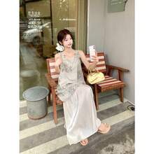 Women Long Dresses - Apricot - View 6
