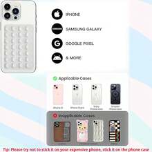 3个双面硅胶手机吸盘，墙面粘贴式手机壳镜面淋浴间吸盘支架，车载移动电源吸盘支架，防滑手机支架，多功能通用免打孔贴片 - 3pcs - 查看 4