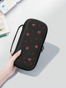 1 pieza Funda protectora con patrón de cereza, corazón y lazo, compatible con Switch2/Switch NS/Smart OLED/Lite, compatibles con accesorios de consola de juego Switch/switch 2, Set completo que incluye bolsa de almacenamiento, base para ranura para tarjetas, cubierta protectora de Switch, mejor regalo compatible para jugadores de interruptor - Multicolor - Ver 16