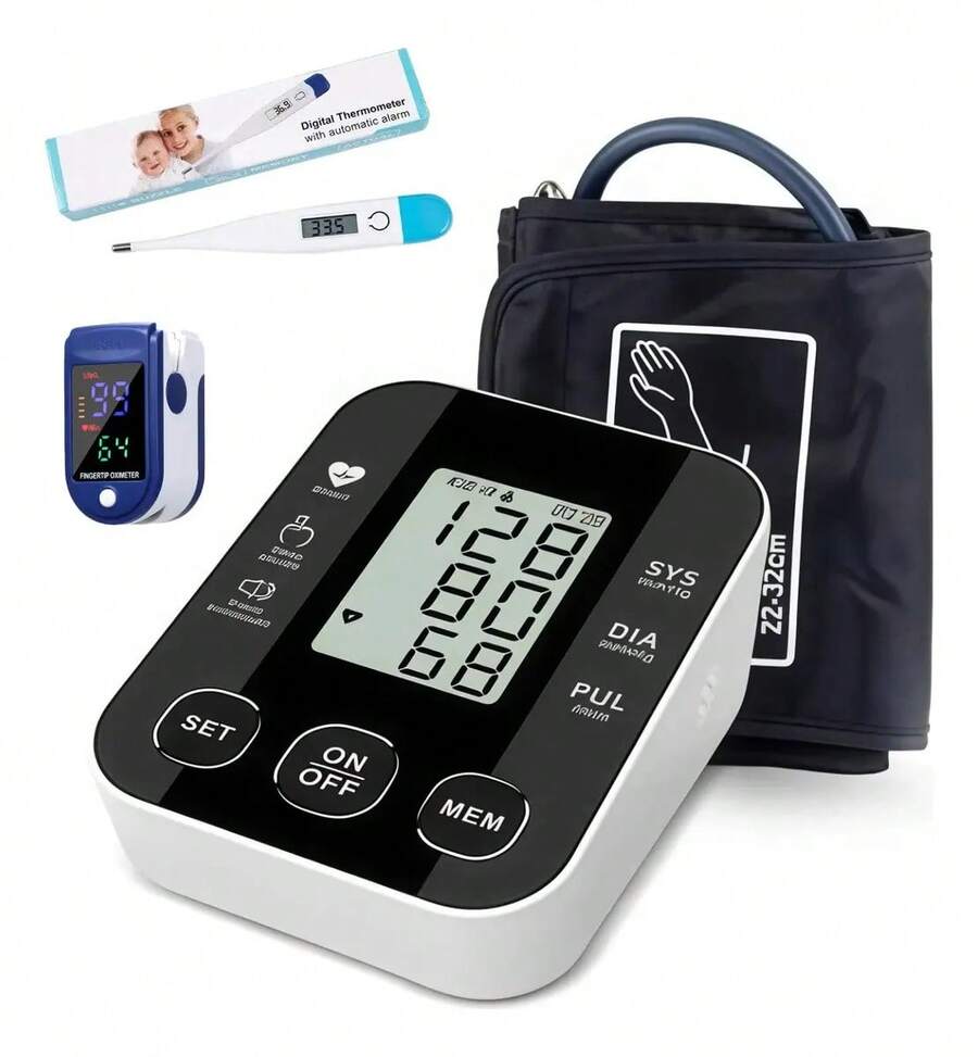 Professional Automatic Arm Blood Pressure Monitor Health Kit - A - View 1